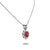 Ruby & Diamond Halo Pendant with Platinum Chain  Jack Weir & Sons   