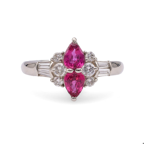 Ruby and Diamond Platinum Ring Rings Jack Weir & Sons   