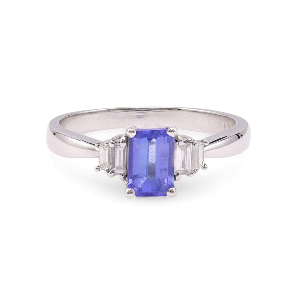 Tanzanite Diamond 18k White Gold Ring Rings Jack Weir & Sons   