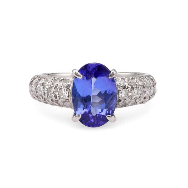 Tanzanite Diamond Platinum Ring Rings Jack Weir & Sons   