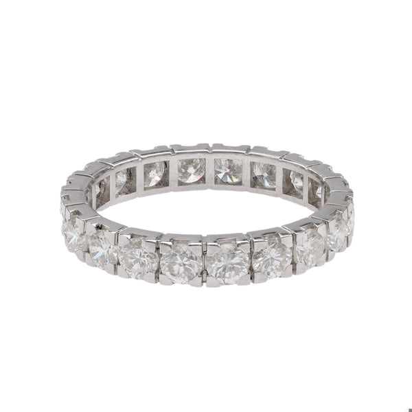 Vintage Diamond 18k White Gold Eternity Band Rings Jack Weir & Sons   