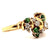 Vintage Diamond Tsavorite Garnet 14 Karat Yellow Gold Cluster Ring Rings Jack Weir & Sons   