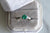 Vintage Emerald Diamond Platinum Three Stone Ring  Jack Weir & Sons   