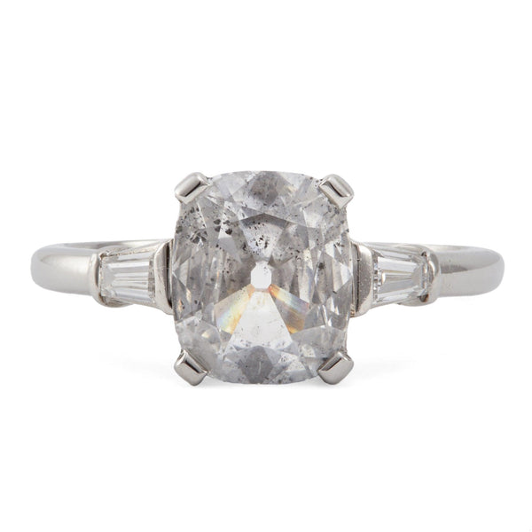 Vintage GIA 1.47 Carat Old Mine Cut Diamond Platinum Ring Rings Jack Weir & Sons