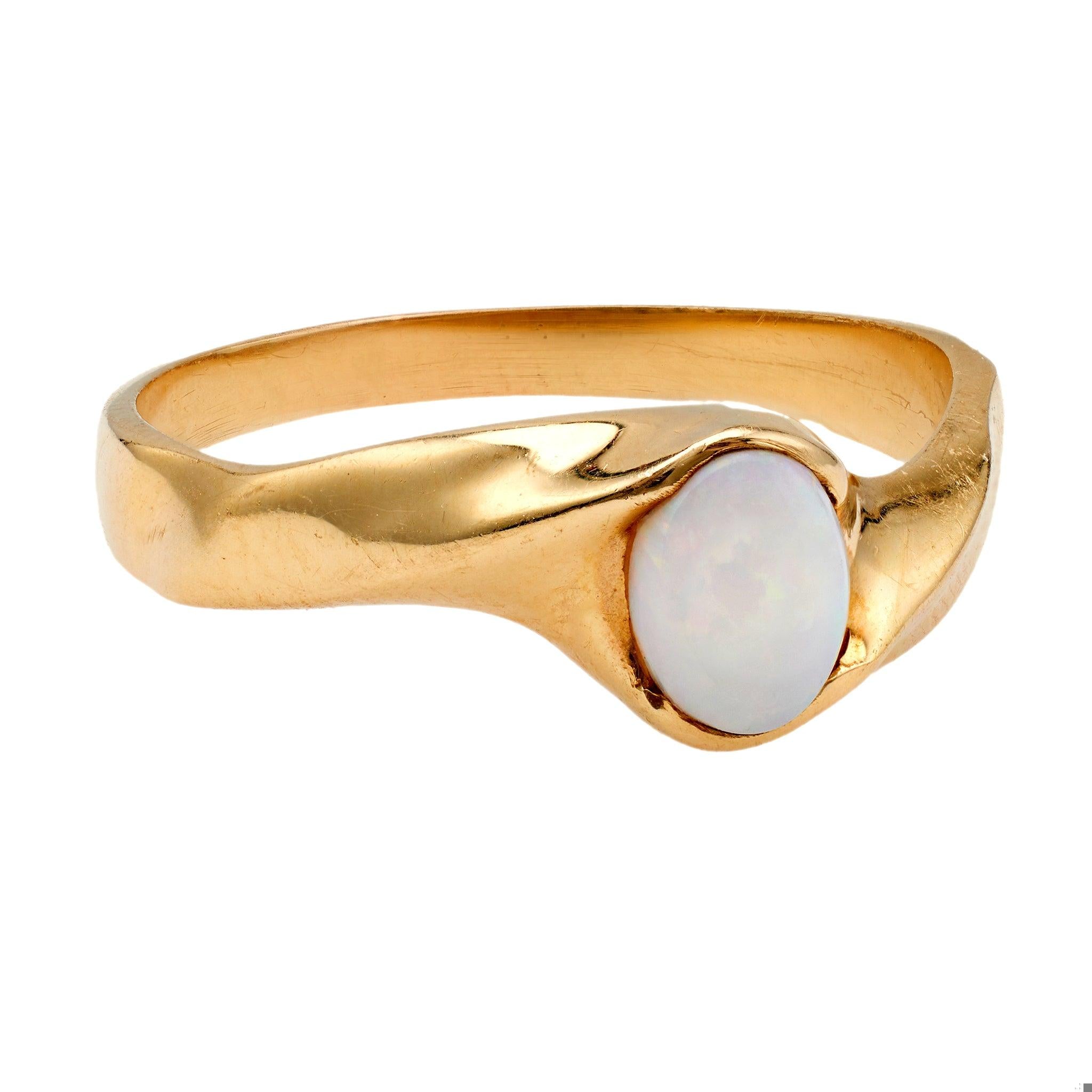 Vintage Opal 14k Yellow Gold Ring  Jack Weir & Sons   