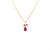 Vintage Ruby Diamond 18k Yellow Gold Pendant Necklace  Jack Weir & Sons   