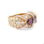 Vintage Rubellite Diamond 18k Yellow Gold Platinum Ring Rings Jack Weir & Sons   