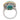 Art Deco style 2.84 carat diamond turquoise emerald platinum cocktail ring