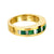 Vintage emerald diamond 18k yellow gold band Jack Weir & Sons