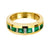 Vintage emerald diamond 18k yellow gold band Jack Weir & Sons