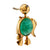 Vintage French 8 Carat Cabochon Emerald 18K Yellow Gold Bird Brooch  Jack Weir & Sons   