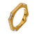 Contemporary baguette cut diamond 18k yellow gold wedding band