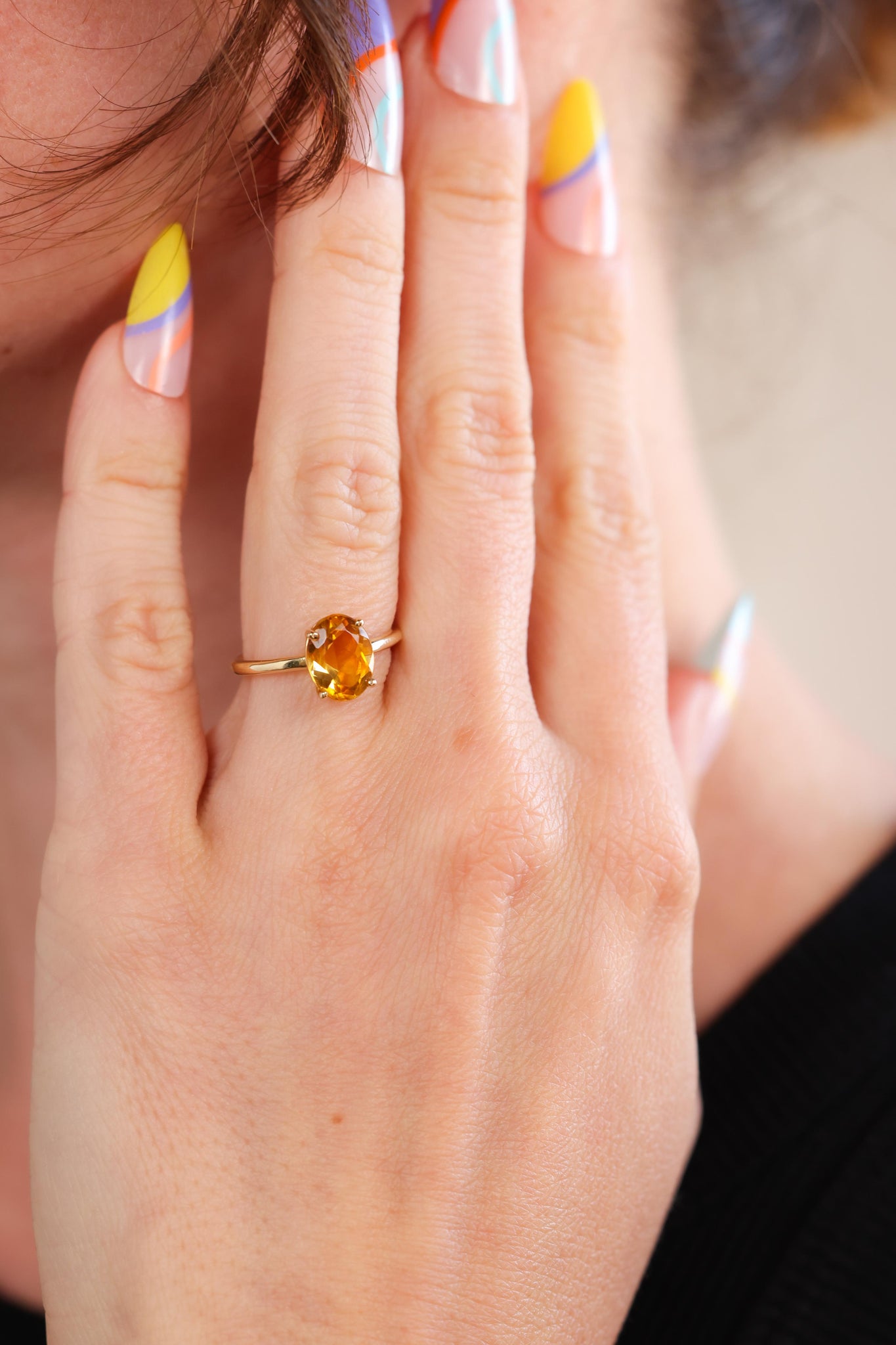 14k Yellow Gold Citrine Solitaire Ring  Jack Weir & Sons   