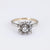 French Belle Epoque Diamond White Gold Halo Ring