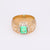 Austrian Victorian Style Emerald Diamond Yellow Gold Ring