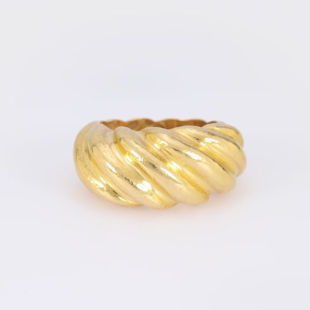 Zolotas 22k yellow gold "Croissant" ring Zolotas