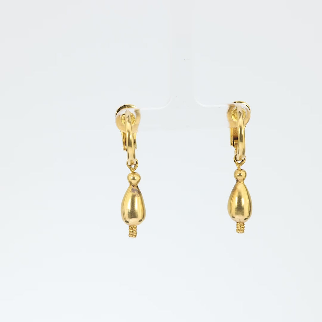 Zolotas vintage 18k yellow gold drop earrings Zolotas