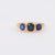 Retro sapphire 18k rose gold three stone ring Jack Weir & Sons