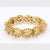 French Diamond 18K Yellow Gold and Platinum Bracelet