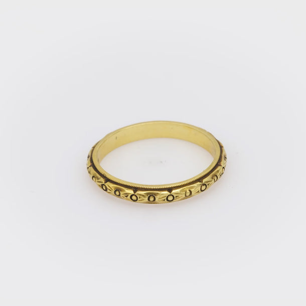 Trumpet & Horn 18k yellow gold band Jack Weir & Sons