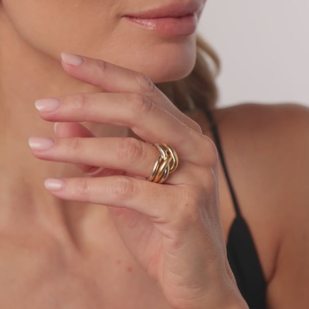 Cartier Paris 18k two tone gold woven ring Rings Cartier