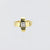 Vintage princess cut diamond 18k yellow gold ring Jack Weir & Sons