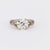 GIA 2.12 carat old European cut diamond 18k white gold engagement ring