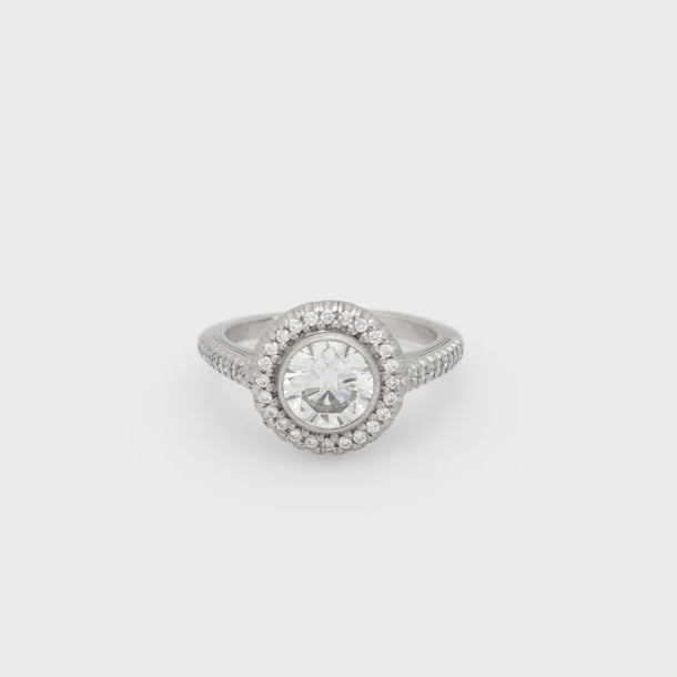Vintage EGL 1.51 carat round brilliant cut diamond platinum engagement ring Jack Weir & Sons