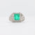 Art Deco GIA 2.02 Carat Emerald Diamond Platinum Ring