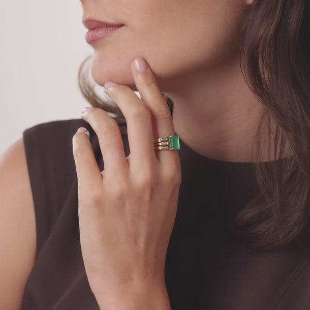 Vintage GIA 2.15 carat Colombian emerald diamond 18k yellow gold ring Rings Jack Weir & Sons