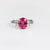 Modern 1.93 carat pink tourmaline diamond platinum ring Jack Weir & Sons