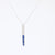 Art Deco Old Mine Cut Diamond Sapphire Platinum Necklace