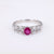 Modern Ruby Diamond Platinum Ring