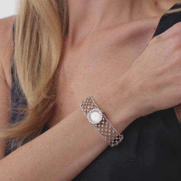 Girard Perregaux Mid Century 3.50 carat diamond 18k white gold watch