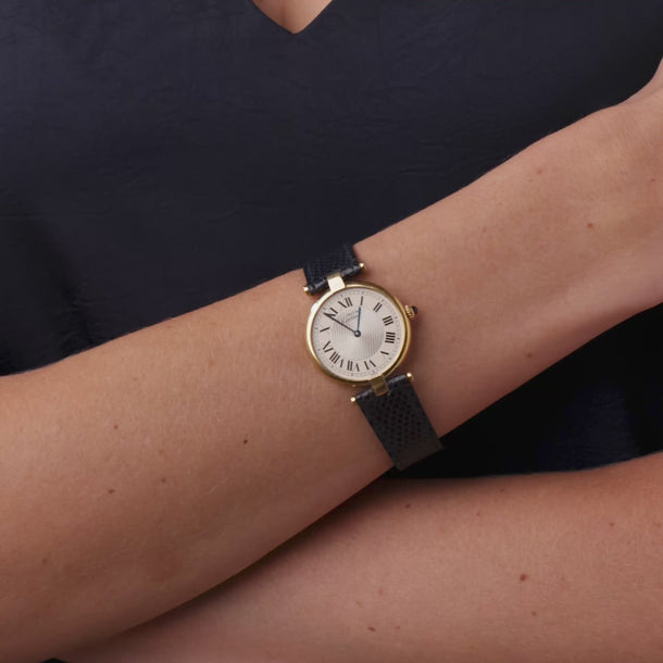 Cartier must de Cartier gold plated large model Vendôme watch