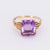 Vintage Amethyst Yellow Gold Solitaire Ring