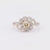 Mid Century .99 carat diamond platinum flower cluster ring