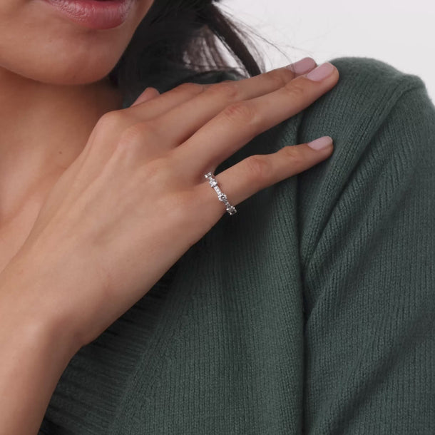 Cartier French 1.40 carat diamond platinum eternity band Rings Cartier