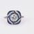 Art Deco Inspired Diamond Sapphire Platinum Ring Rings Jack Weir & Sons