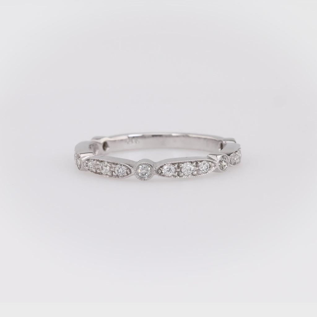 Modern Diamond 18K White Gold Eternity Ring