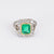 Art Deco Inspired GIA 1.4 Carat Emerald Diamond Cluster Ring