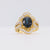 Vintage 2.5 Carat Oval Cut Sapphire 18K Yellow Gold Cocktail Ring