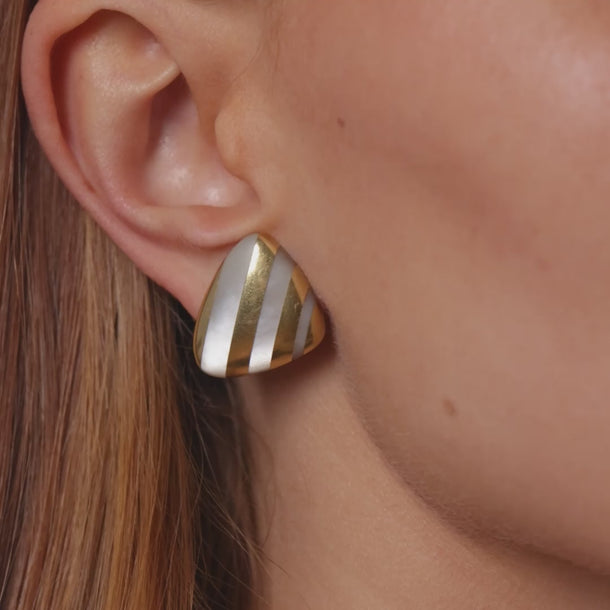 Angela Cummings mother of pearl 18k yellow gold earrings Earrings Angela Cummings