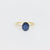 Modern 2 carat oval cut sapphire diamond 18k yellow gold ring Jack Weir & Sons