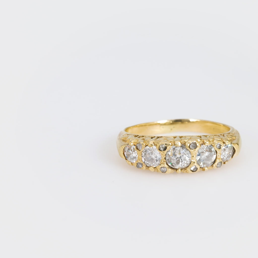 Victorian 14k yellow gold diamond ring Jack Weir & Sons