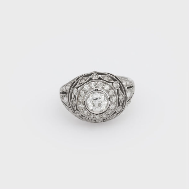 Art Deco diamond platinum ring Jack Weir & Sons