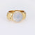 Retro moonstone engraved with the face of the moon 18k yellow gold ring Jack Weir & Sons