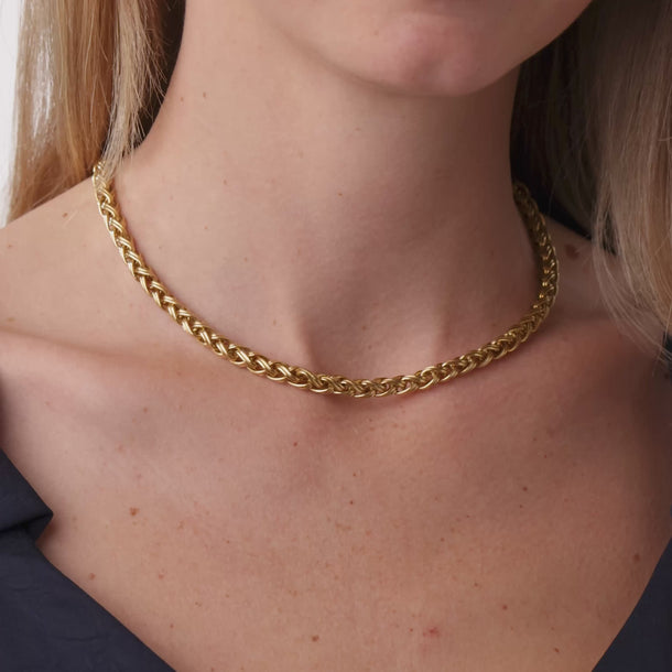 Chimento Italian 18k yellow gold woven link necklace