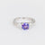 Modern tanzanite diamond 18k white gold ring