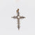 Antique Pearl Diamond 18K Yellow Gold Silver Cross Pendant